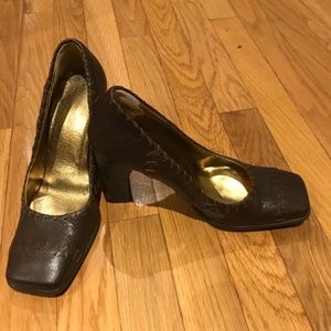 AUTHENTIC DOLCE & GABBANA LEATHER Whipstitch Brown